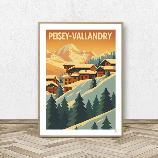 Affiche Peisey-Vallandry - Affiche Alpine