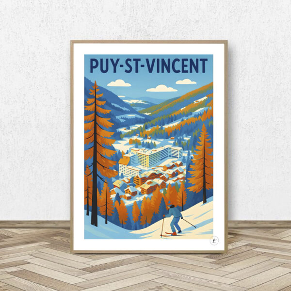 Affiche Puy-St-Vincent - Affiche Alpine