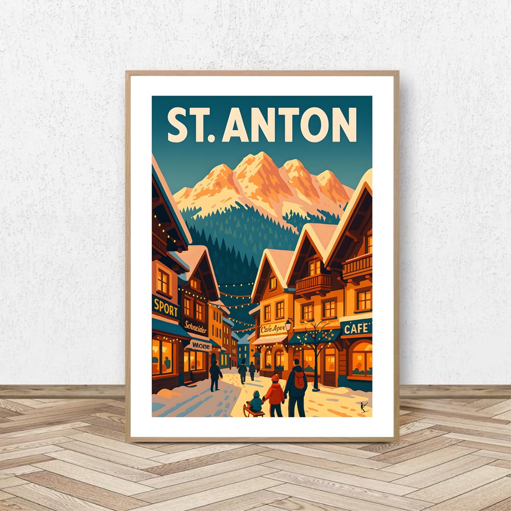 Affiche Sankt Anton - Affiche Alpine