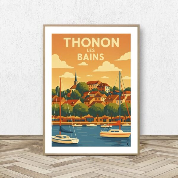Affiche Thonon Les Bains - Affiche Alpine