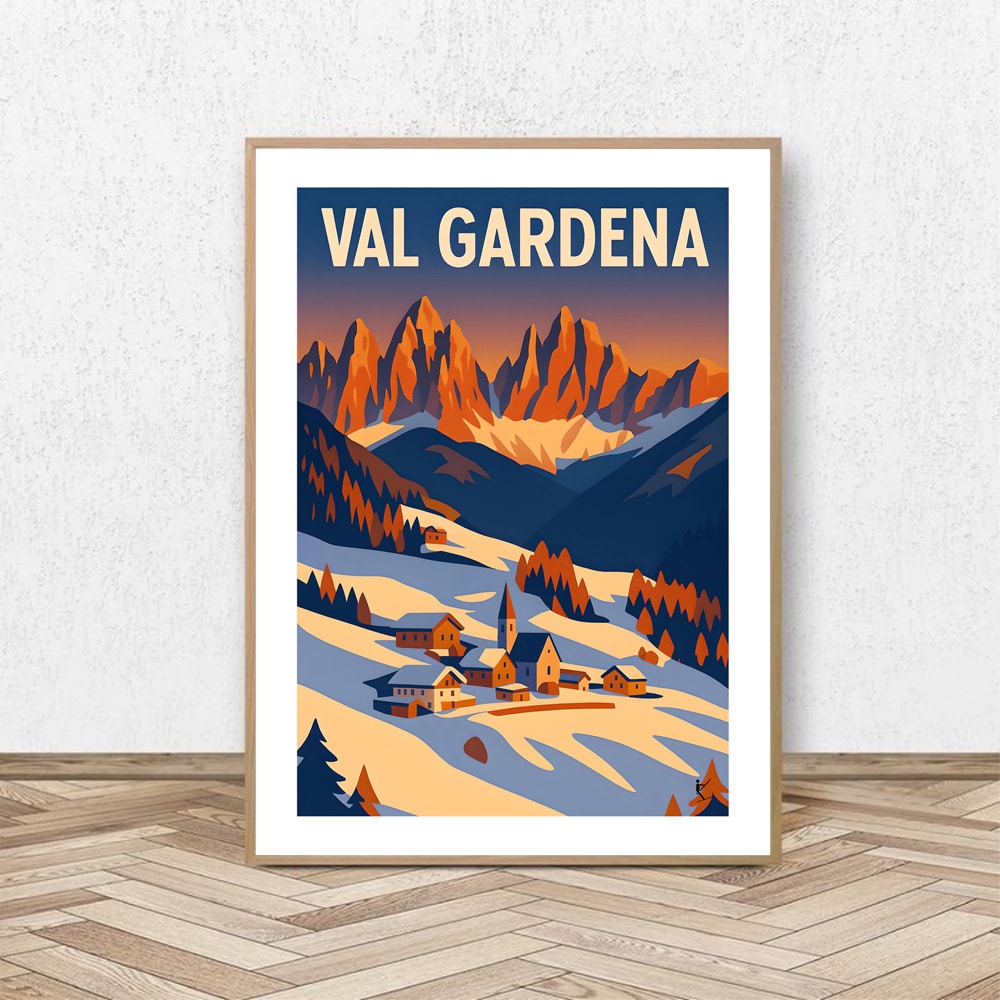 Affiche Val Gardena - Affiche Alpine