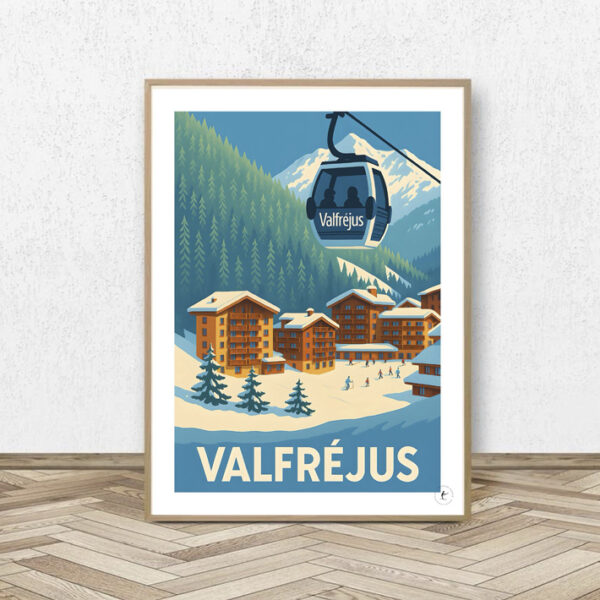 Affiche Valfréjus - Affiche Alpine