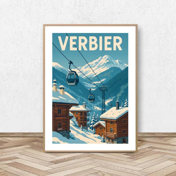 Affiche Verbier - Affiche Alpine