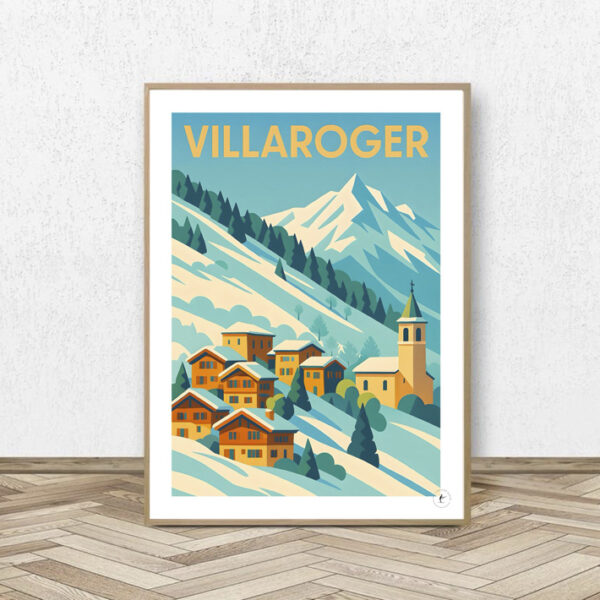 Affiche Villaroger - Affiche Alpine