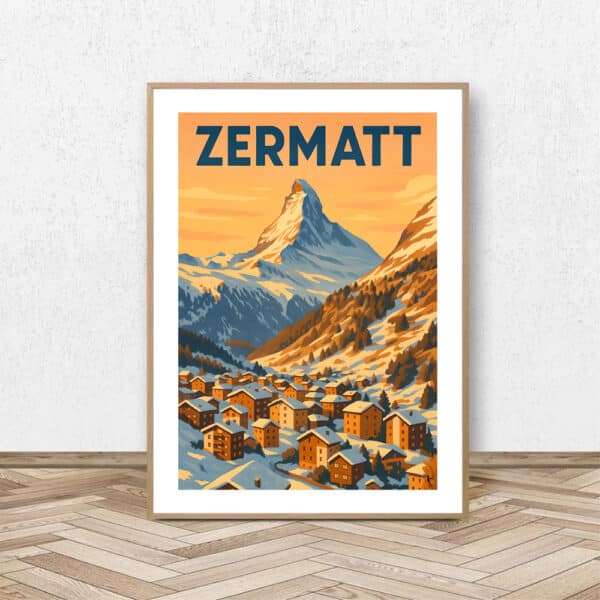 Affiche Zermatt - Affiche Alpine