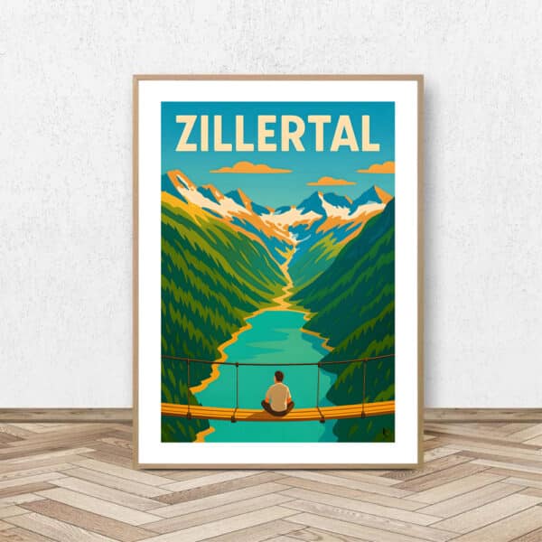 Affiche Zillertal - Affiche Alpine
