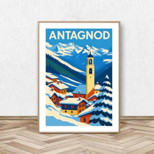 Affiche Antagnod - Affiche Alpine