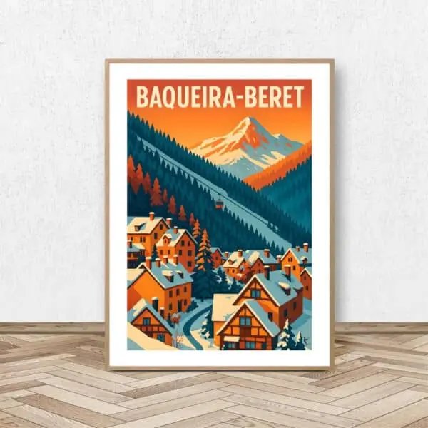 Affiche Baqueira Beret - Affiche Alpine