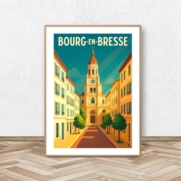 Affiche Bourg en Bresse - Affiche Alpine