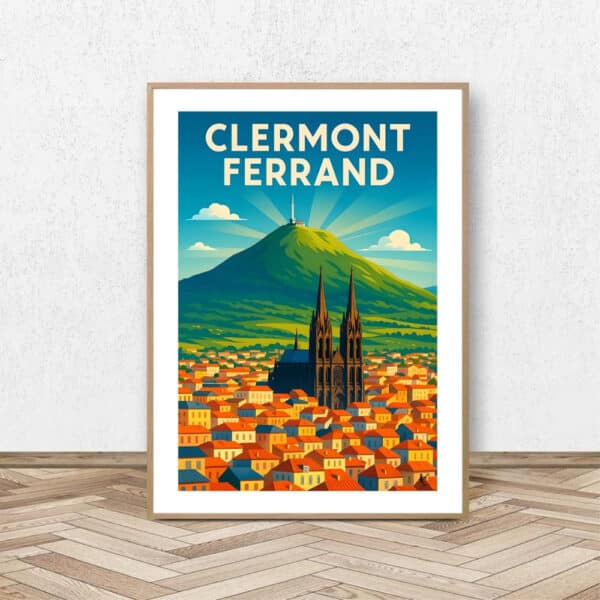 Affiche Clermont-Ferrand - Affiche Alpine