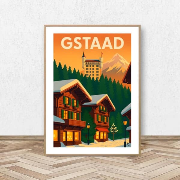 Affiche Gstaad - Affiche Alpine
