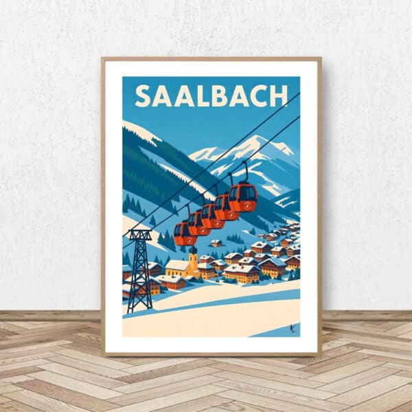 Affiche Saalbach - Affiche Alpine