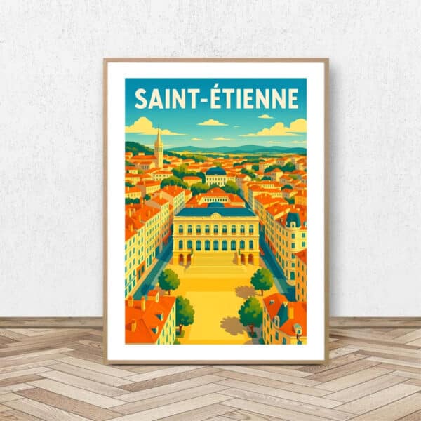 Affiche Saint-Étienne - Affiche Alpine