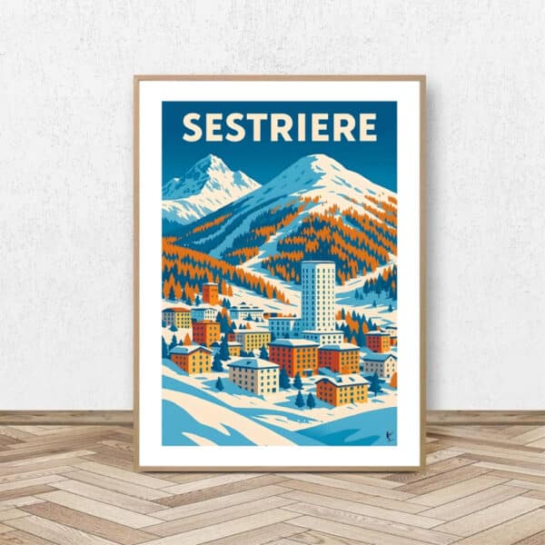 Affiche Sestriere - Affiche Alpine