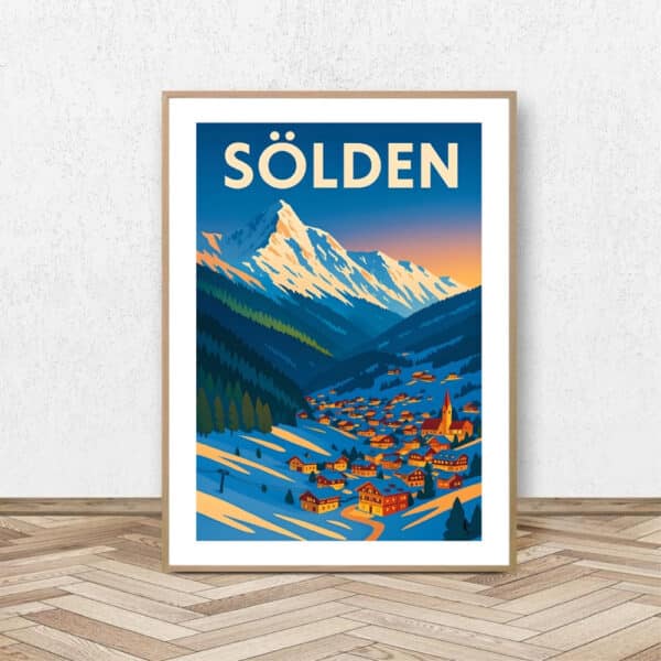 Affiche Sölden- Affiche Alpine