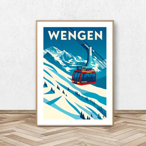 Affiche Wengen - Affiche Alpine