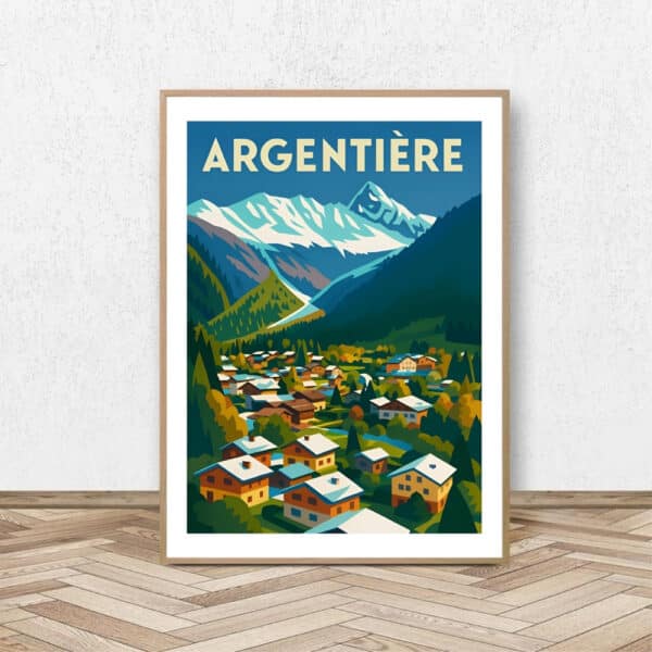 Affiche Argentière - Chamonix / Affiche Alpine