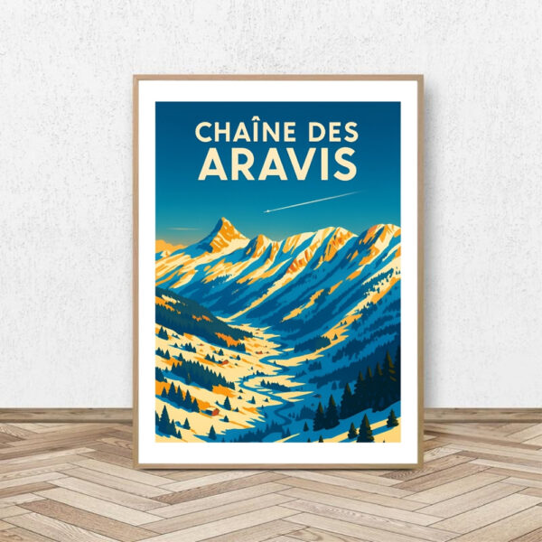 Affiche Chaîne des Aravis - Affiche Alpine