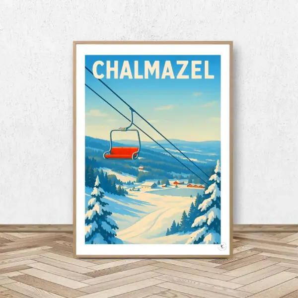 Affiche Chalmazel - Affiche Alpine