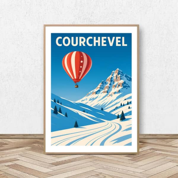 Affiche Courchevel - Montgolfière / Affiche Alpine