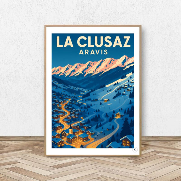 La Clusaz - Sunset - Affiche La Clusaz