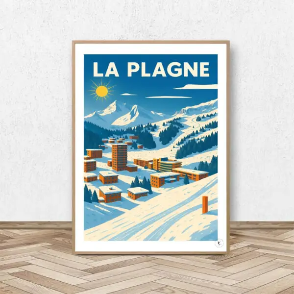Affiche La Plagne Centre - Affiche Alpine