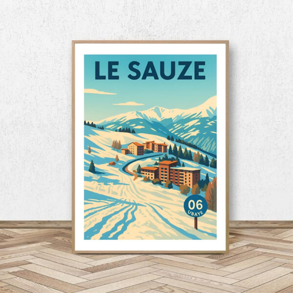 Affiche La Sauze / Affiche Alpine