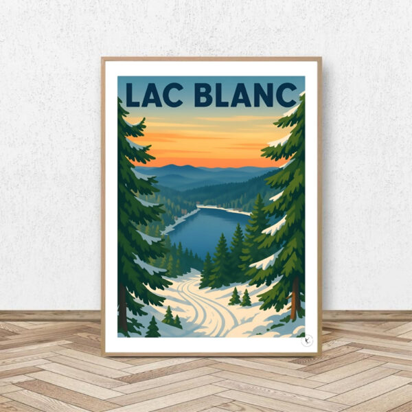 Affiche Lac Blanc Vosges - Affiche Alpine