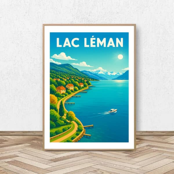 Affiche Lac Léman / Affiche Alpine