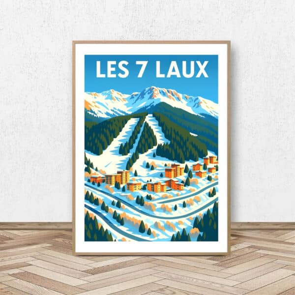 Affiche Les 7 Laux / Affiche Alpine