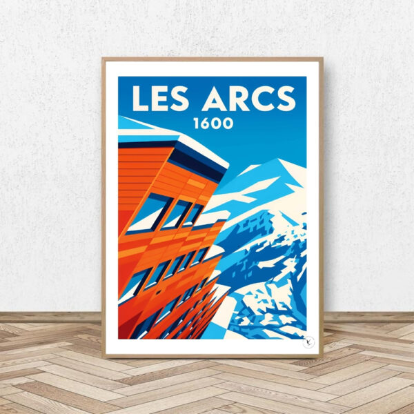 Affiche Les Arcs 1600 - Affiche Alpine
