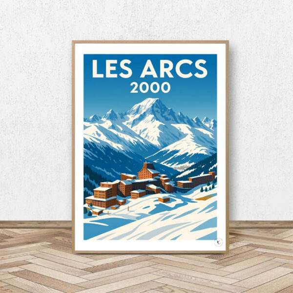 Affiche Les Arcs 2000 - Affiche Alpine