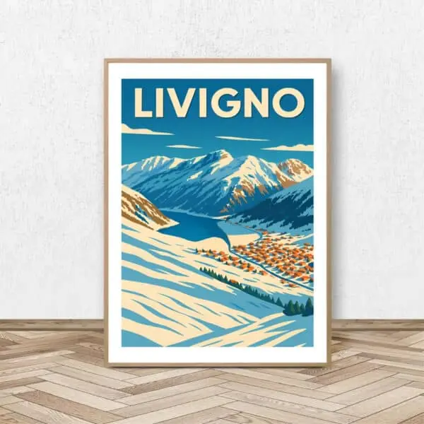 Affiche Livigno / Affiche Alpine