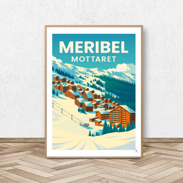 Affiche Méribel Mottaret - Affiche Alpine