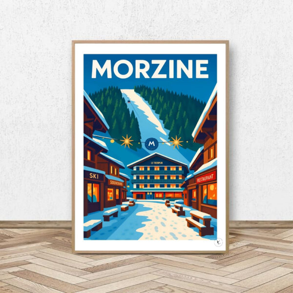 Affiche Morzine Village - Affiche Alpine