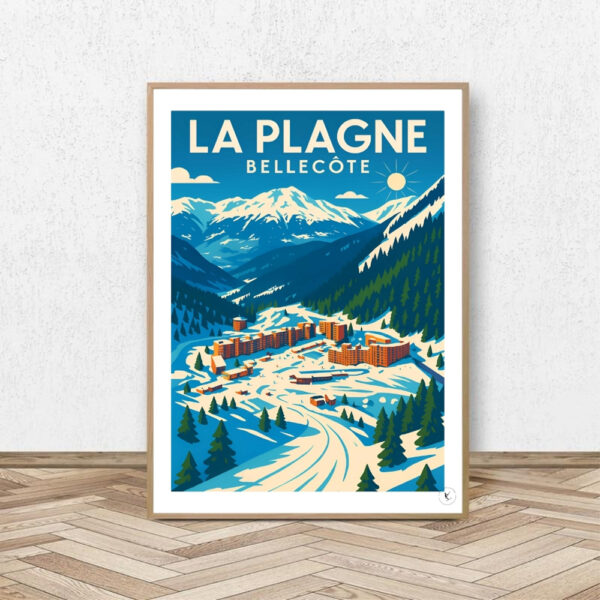 Affiche Plagne Bellecôte - Affiche Alpine