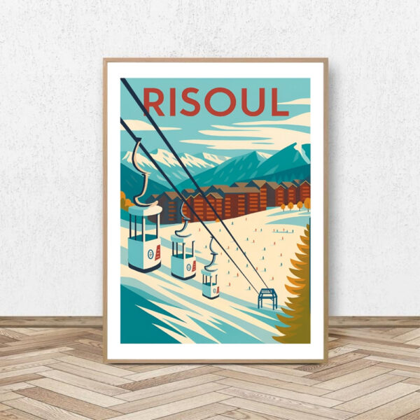 Affiche Risoul / Affiche Alpine