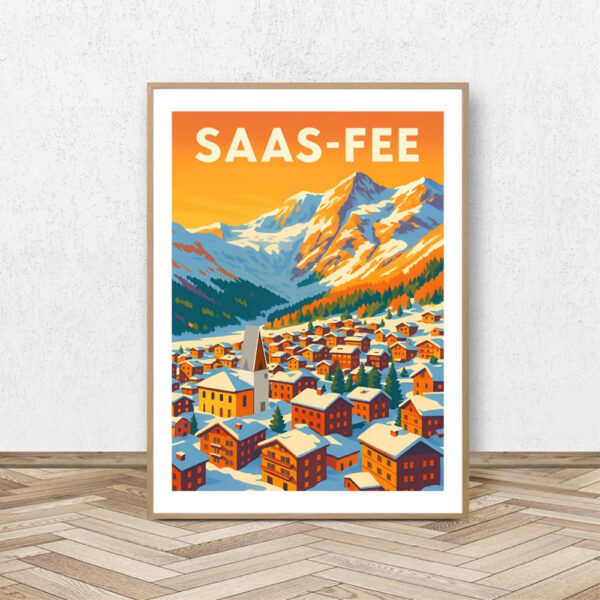 Affiche Saas Fee / Affiche Alpine