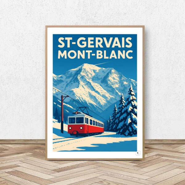Affiche Saint-Gervais Train - Affiche Alpine