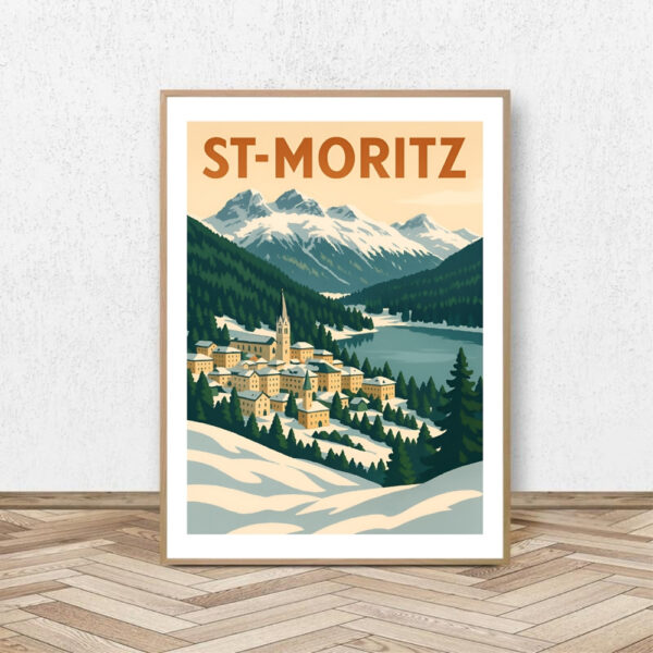 Affiche Saint Moritz / Affiche Alpine