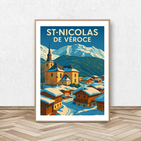 Affiche Saint Nicolas de Véroce / Affiche Alpine