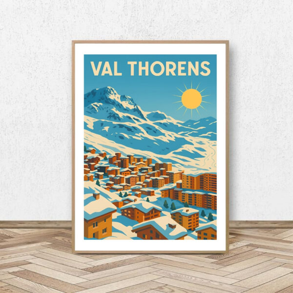Affiche Val Thorens - Village / Affiche Alpine