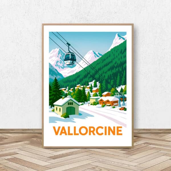 Affiche Vallorcine - Chamonix / Affiche Alpine
