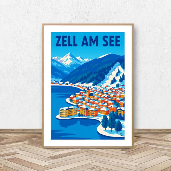 Zell Am See Lac - Affiche Alpine