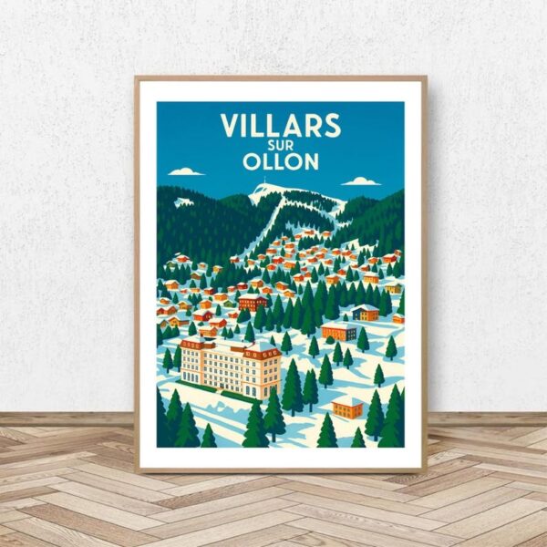 Affiche Villars-sur-Ollon - Affiche Alpine