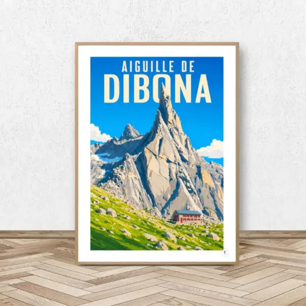 Affiche Aiguille de Dibona - Affiche Alpine