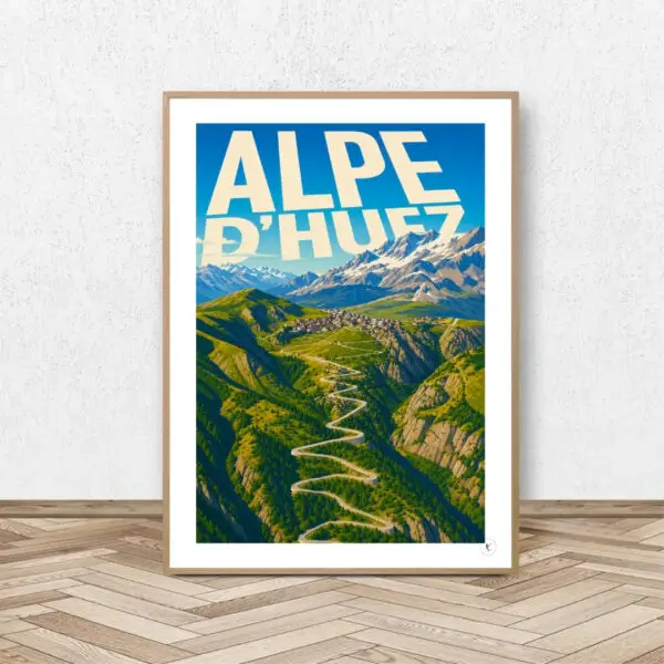 Affiche Alpe d Huez (Ascension) - Affiche Alpine