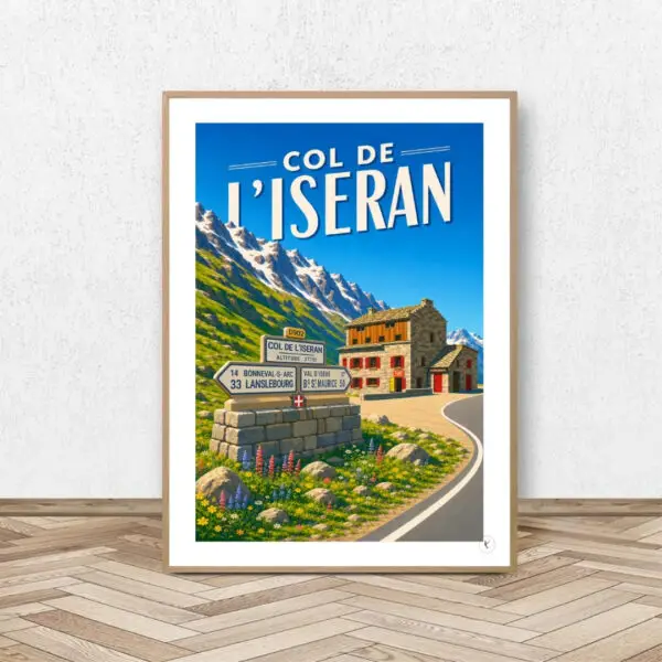 Affiche Col de l'Iseran - Affiche Alpine