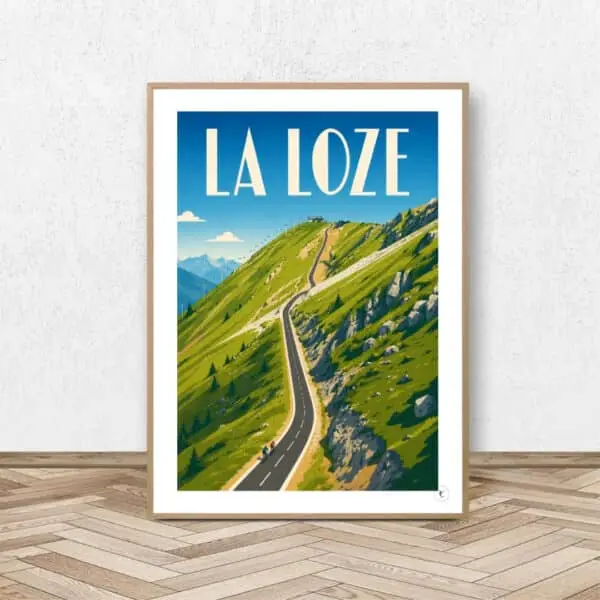 Affiche Col de la Loze - Affiche Alpine