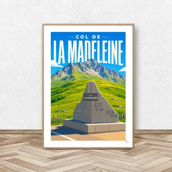 Affiche Col de la Madeleine - Affiche Alpine